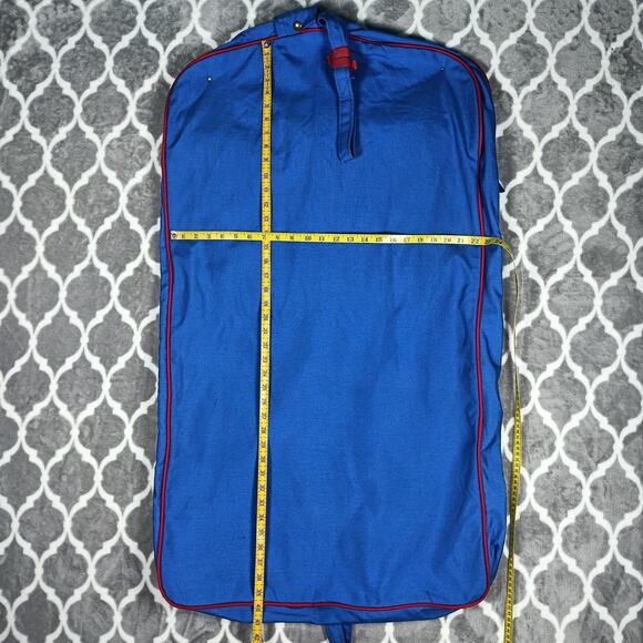 Vintage Texas Rangers Garment Bag Suit Bag Blue Red Piping Tommy Thompson 65 80s - Picture 7 of 9